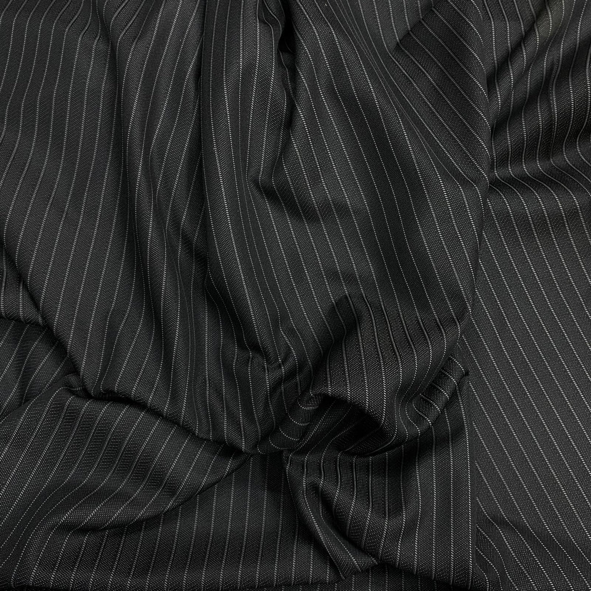 Pound A Metre 3 Metres 3 Metres Premium Wool Rich Fabric 55" Wide (Black Stripes)
