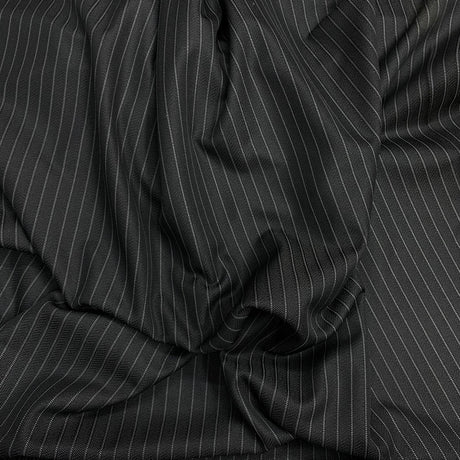 Pound A Metre 3 Metres 3 Metres Premium Wool Rich Fabric 55" Wide (Black Stripes)