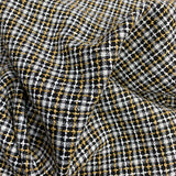 Pound A Metre 3 Metres 3 Metres Premium Wool Rich Fabric 55" Wide (Black, White & Gold)