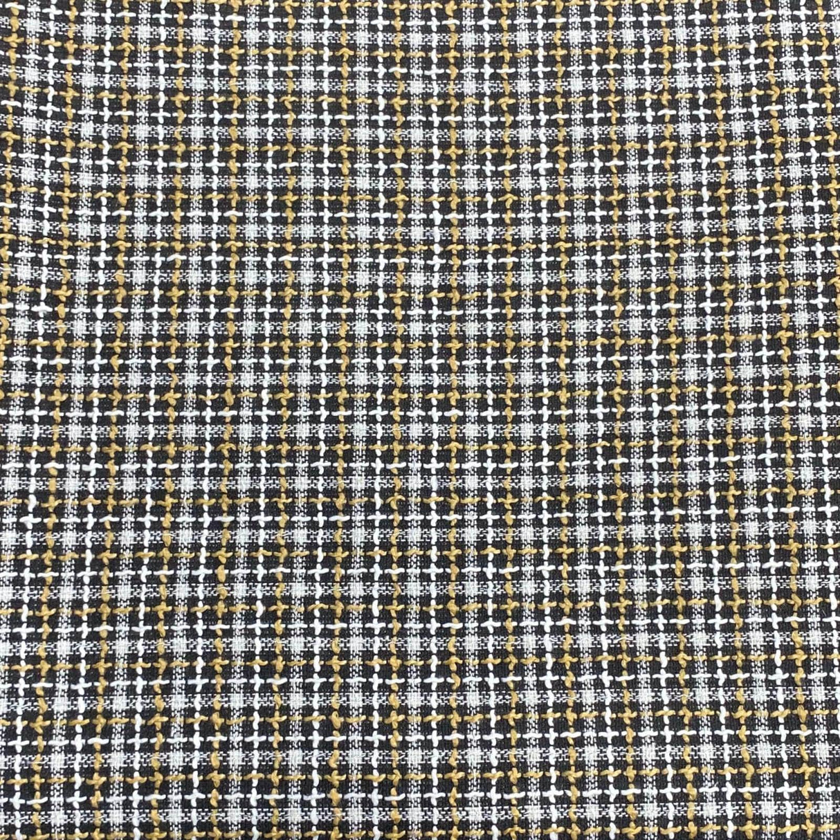 Pound A Metre 3 Metres 3 Metres Premium Wool Rich Fabric 55" Wide (Black, White & Gold)