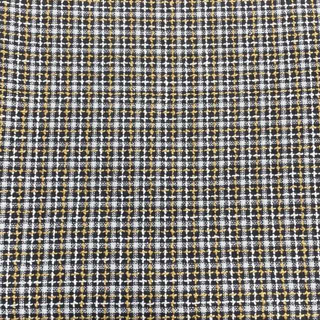 Pound A Metre 3 Metres 3 Metres Premium Wool Rich Fabric 55" Wide (Black, White & Gold)