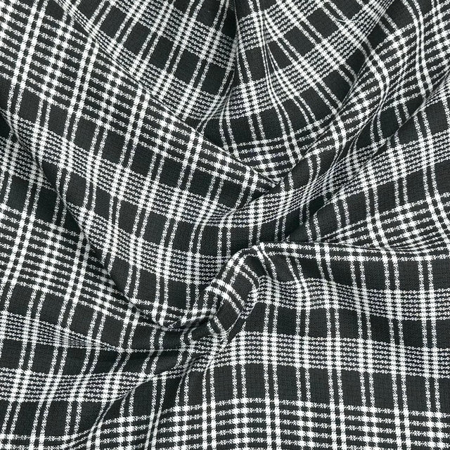 Pound A Metre 3 Metres Premium Wool Rich Fabric 55" Wide (Black & White)