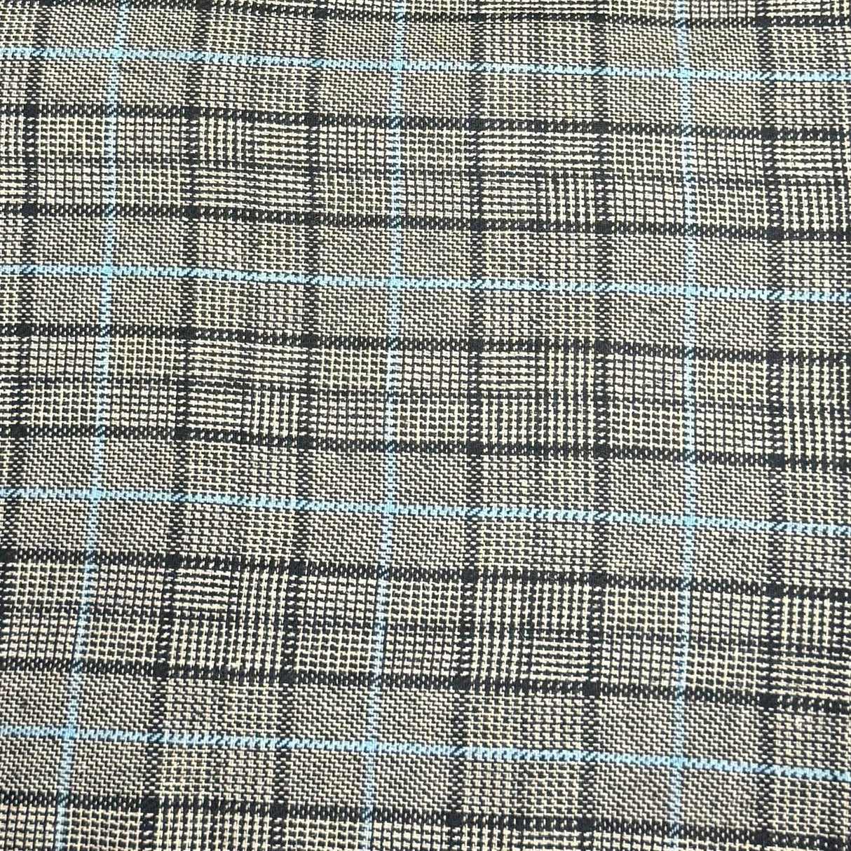 Pound A Metre 3 Metres 3 Metres Premium Wool Rich Fabric 55" Wide (Blue Lines)