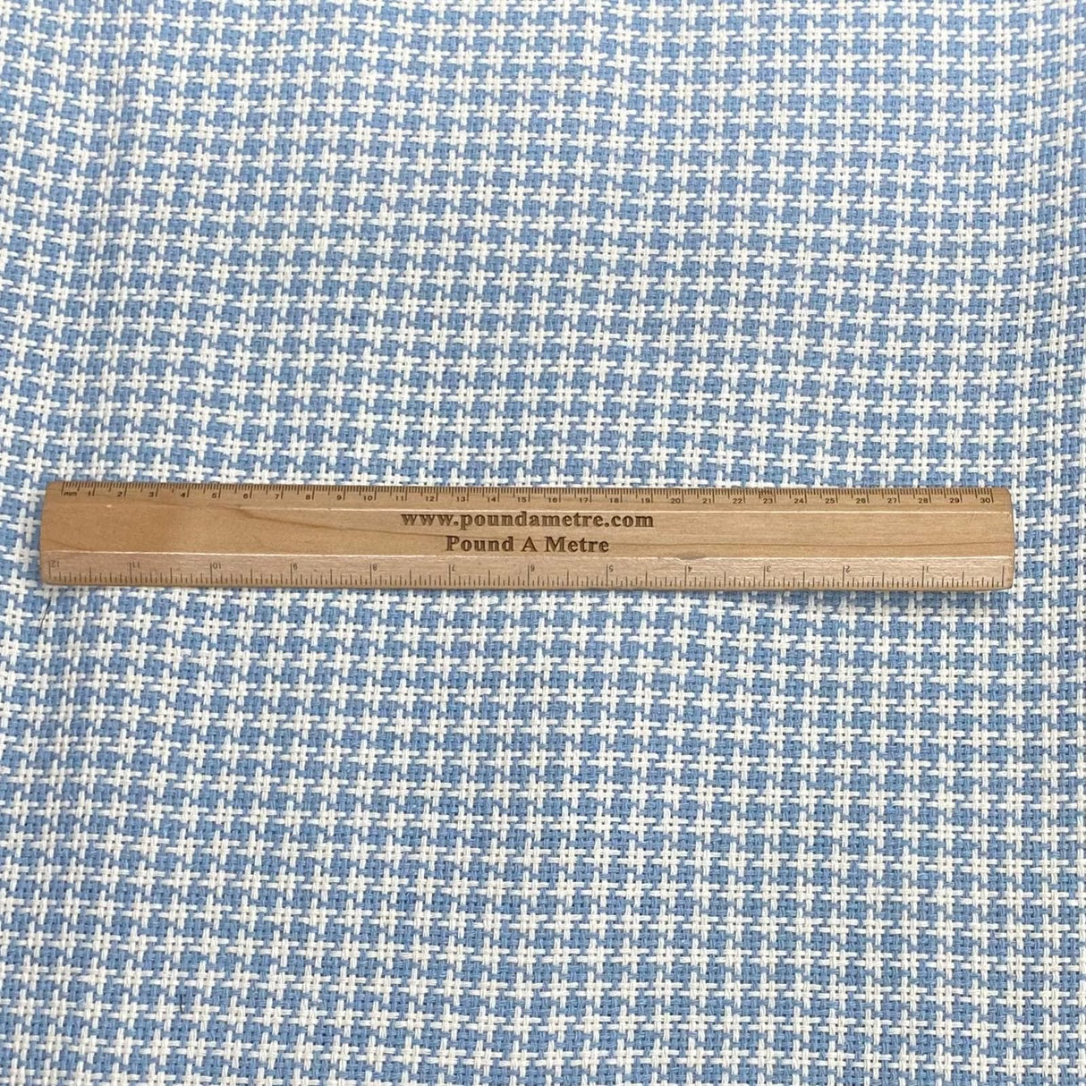 Pound A Metre 3 Metres 3 Metres Premium Wool Rich Fabric 55" Wide (Blue & White)