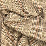 Pound A Metre 3 Metres Premium Wool Rich Fabric 55" Wide (Brown Checks)