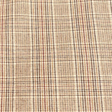 Pound A Metre 3 Metres Premium Wool Rich Fabric 55" Wide (Brown Checks)