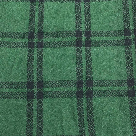 Pound A Metre 3 Metres 3 Metres Premium Wool Rich Fabric 55" Wide (Green & Black)