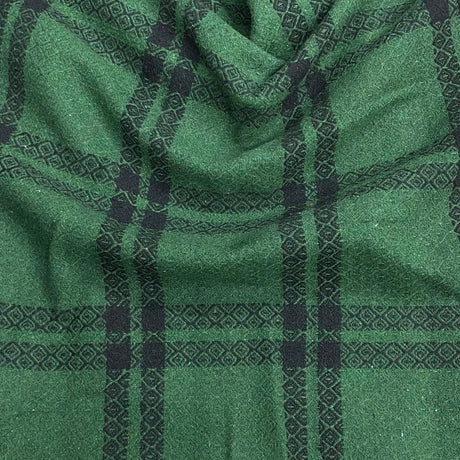 Pound A Metre 3 Metres 3 Metres Premium Wool Rich Fabric 55" Wide (Green & Black)