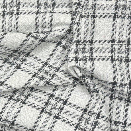 Pound A Metre 3 Metres 3 Metres Premium Wool Rich Fabric 55" Wide (White & Black)