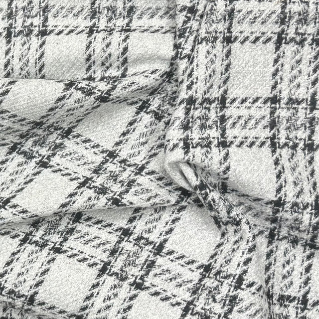 Pound A Metre 3 Metres 3 Metres Premium Wool Rich Fabric 55" Wide (White & Black)