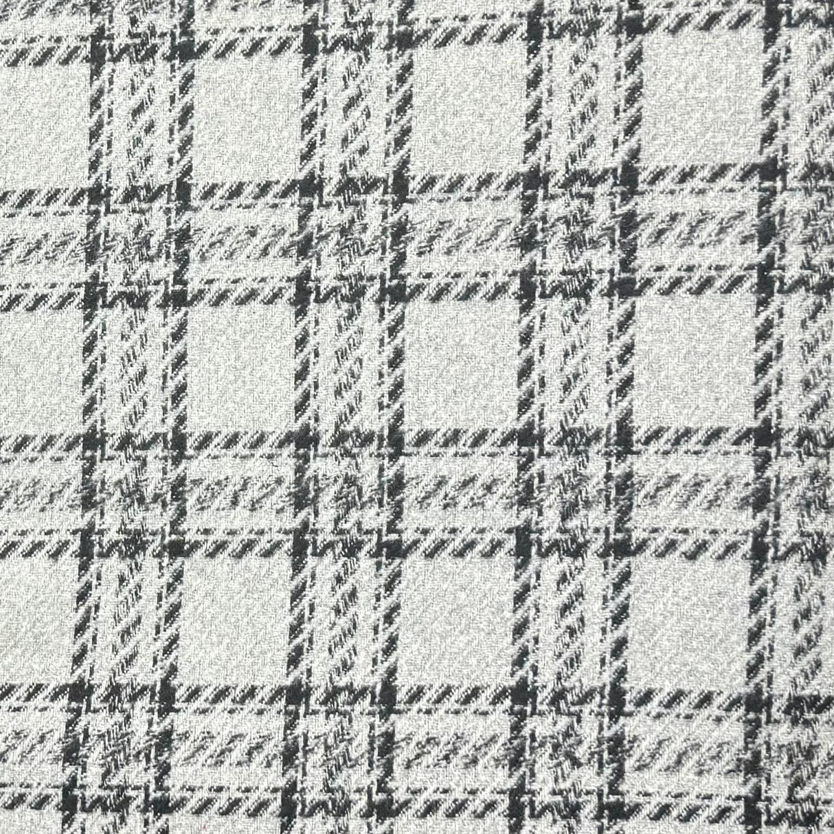 Pound A Metre 3 Metres 3 Metres Premium Wool Rich Fabric 55" Wide (White & Black)