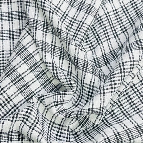 Pound A Metre 3 Metres Premium Wool Rich Fabric 55" Wide (White & Black)