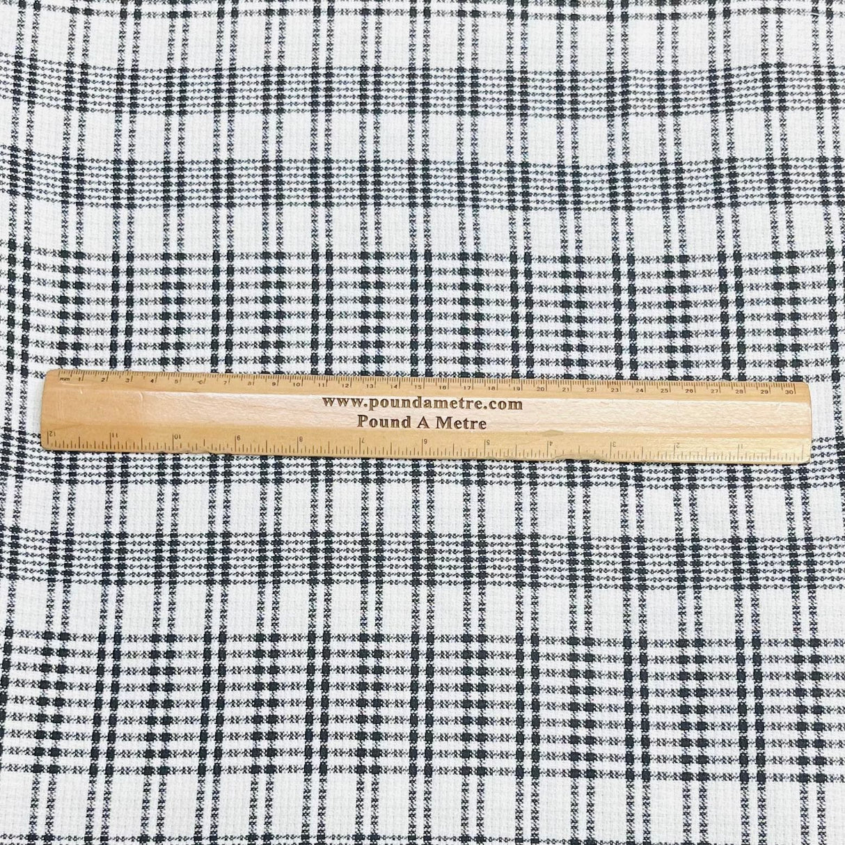 Pound A Metre 3 Metres Premium Wool Rich Fabric 55" Wide (White & Black)