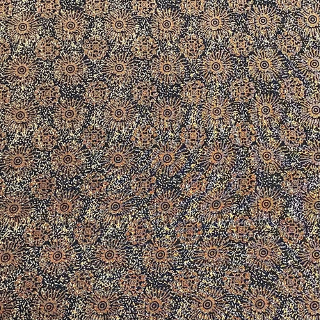 Pound A Metre 3 Metres Printed Alphine Fabric 36'' Wide - (Black Floral) (EOL)