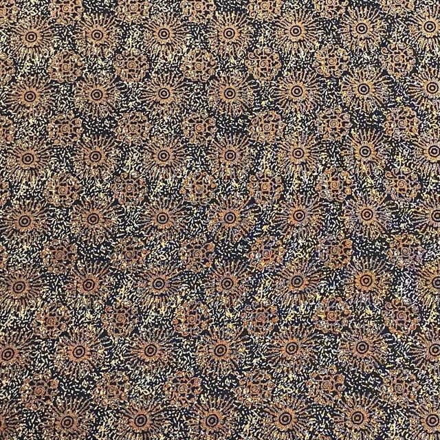 Pound A Metre 3 Metres Printed Alphine Fabric 36'' Wide - (Black Floral) (EOL)