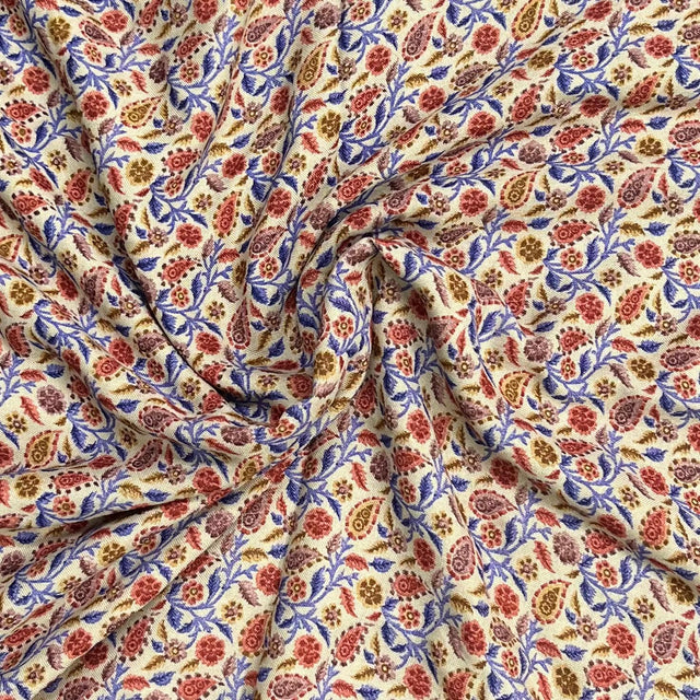 Pound A Metre 3 Metres Printed Alphine Fabric 36'' Wide - (Brown Floral)