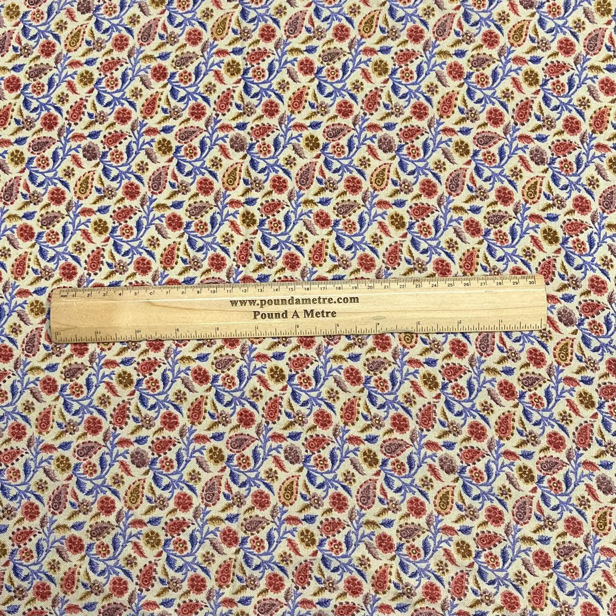 Pound A Metre 3 Metres Printed Alphine Fabric 36'' Wide - (Brown Floral)