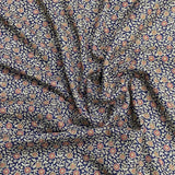 Pound A Metre 3 Metres Printed Alphine Fabric 36'' Wide - (Navy Floral) (EOL)