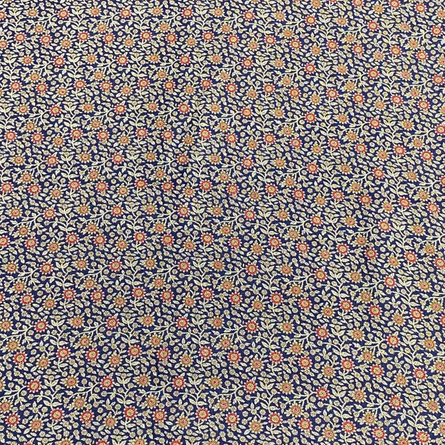 Pound A Metre 3 Metres Printed Alphine Fabric 36'' Wide - (Navy Floral) (EOL)