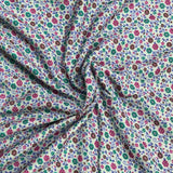 Pound A Metre 3 Metres Printed Alphine Fabric 36'' Wide - (Powder Blue Floral)