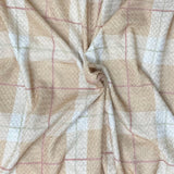 Pound A Metre 3 Metres Printed Benjamin Jersey 55" Wide (Brown Checks)