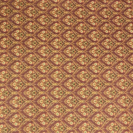 Pound A Metre 3 Metres 3 Metres Printed Cashmere Effect Crepe Fabric- 45" Wide (Brown)