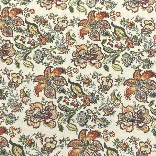 Pound A Metre 3 Metres 3 Metres Printed Cashmere Effect Crepe Fabric- 45" Wide (Floral)