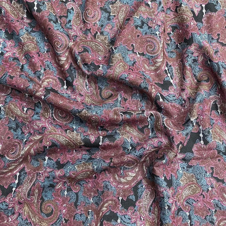 Pound A Metre 3 Metres 3 Metres Printed Cashmere Effect Crepe Fabric- 45" Wide (Forrest)