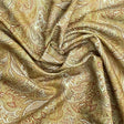 Pound A Metre 3 Metres 3 Metres Printed Cashmere Effect Crepe Fabric- 45" Wide (Gold)