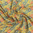 Pound A Metre 3 Metres 3 Metres Printed Cashmere Effect Crepe Fabric- 45" Wide (Green & Orange)