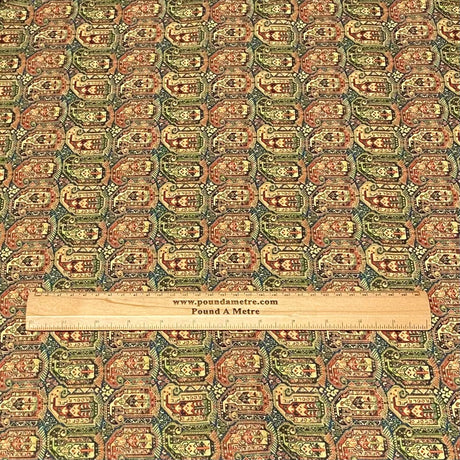 Pound A Metre 3 Metres 3 Metres Printed Cashmere Effect Crepe Fabric- 45" Wide (Green)