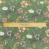 Pound A Metre 3 Metres 3 Metres Printed Cashmere Effect Crepe Fabric- 45" Wide (Green)