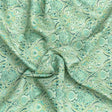 Pound A Metre 3 Metres 3 Metres Printed Cashmere Effect Crepe Fabric- 45" Wide (Mint)
