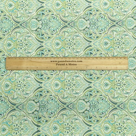 Pound A Metre 3 Metres 3 Metres Printed Cashmere Effect Crepe Fabric- 45" Wide (Mint)