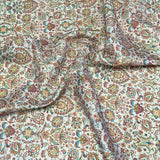 Pound A Metre 3 Metres 3 Metres Printed Cashmere Effect Crepe Fabric- 45" Wide (Minty Blue)