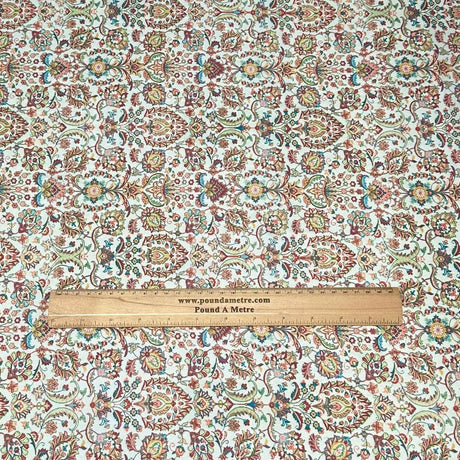 Pound A Metre 3 Metres 3 Metres Printed Cashmere Effect Crepe Fabric- 45" Wide (Minty Blue)