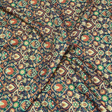 Pound A Metre 3 Metres 3 Metres Printed Cashmere Effect Crepe Fabric- 45" Wide (Navy)