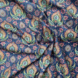 Pound A Metre 3 Metres 3 Metres Printed Cashmere Effect Crepe Fabric- 45" Wide (Navy)
