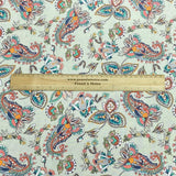 Pound A Metre 3 Metres 3 Metres Printed Cashmere Effect Crepe Fabric- 45" Wide (Sage)