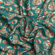 Pound A Metre 3 Metres 3 Metres Printed Cashmere Effect Crepe Fabric- 45" Wide (Teal)
