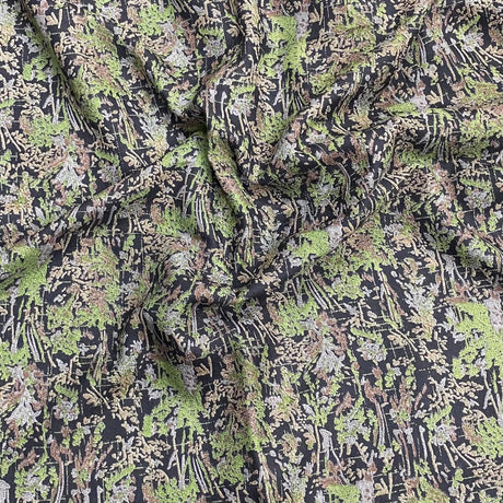 Pound A Metre 3 Metres 3 Metres Printed Cashmere Effect Crepe Fabric- 45" Wide (Tree Bark)