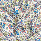 Pound A Metre 3 Metres 3 Metres Printed Cashmere Effect Crepe Fabric- 45" Wide (White)