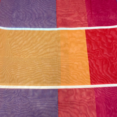 Pound A Metre 3 Metre 3 Metres Printed Crepe 120" Wide (Orange & Blue)