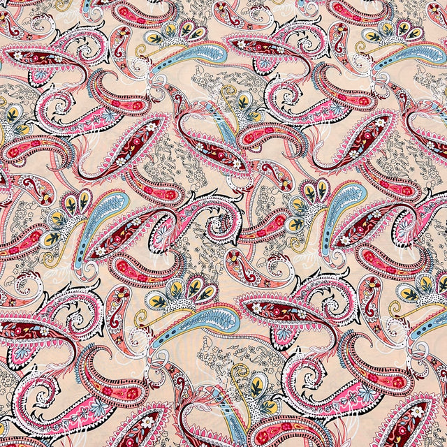 Pound A Metre 3 Metres Printed Dress Making Viscose- 55" Wide (Paisley)