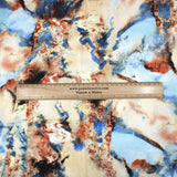 Pound A Metre 3 Metres Printed Dress Viscose- 55" Wide (Brown Tie-dye)
