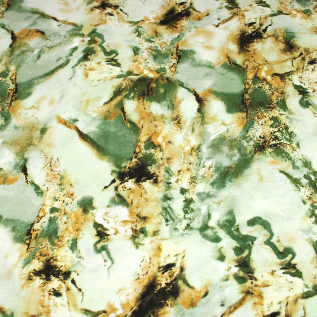 Pound A Metre 3 Metres Printed Dress Viscose- 55" Wide (Green Tie-dye)