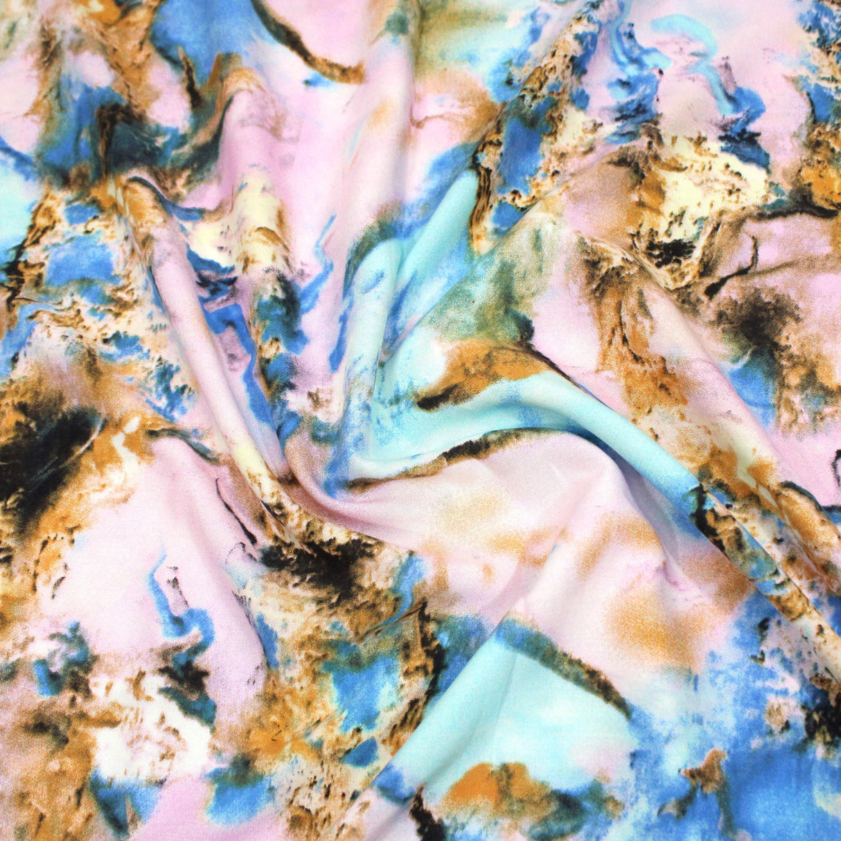 Pound A Metre 3 Metres Printed Dress Viscose- 55" Wide (Pink Tie-dye)
