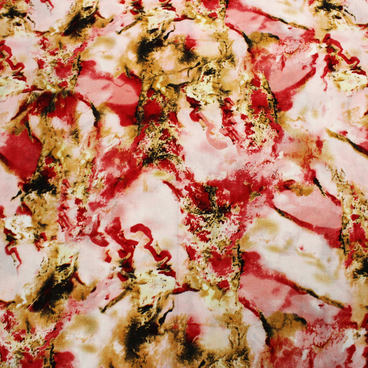 Pound A Metre 3 Metres Printed Dress Viscose- 55" Wide (Red Tie-dye)