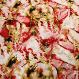 Pound A Metre 3 Metres Printed Dress Viscose- 55" Wide (Red Tie-dye)
