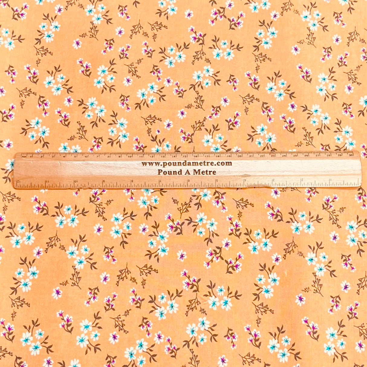 Pound A Metre 3 Metres Printed Dressmaking Viscose Fabric – 55" Wide (Almond)